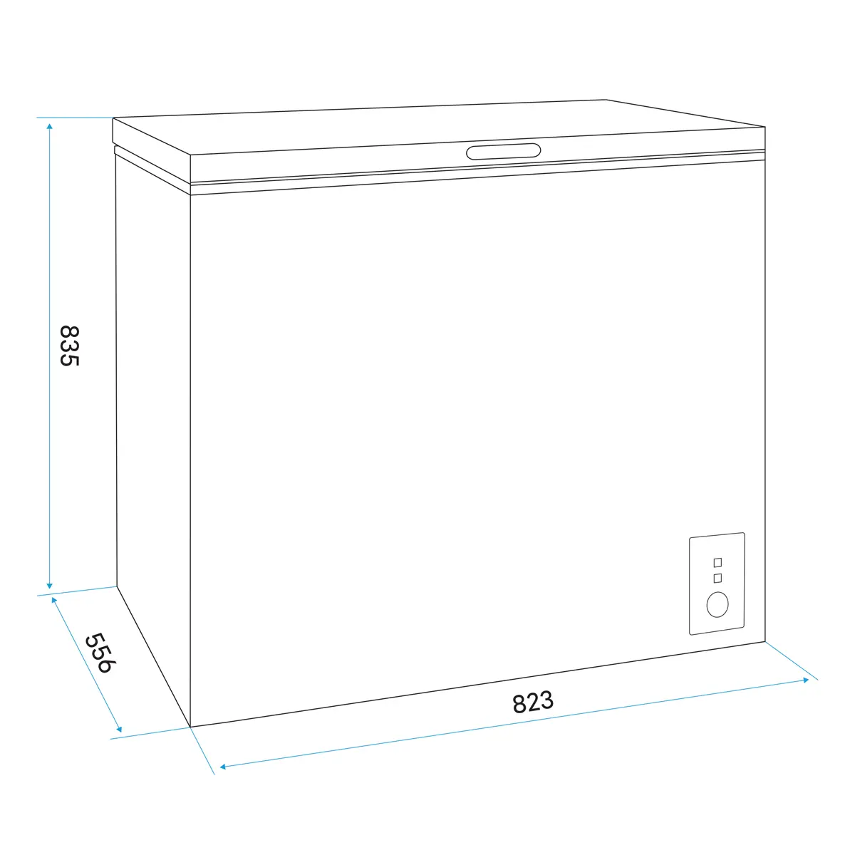 Baridi DH111 Freestanding Chest Freezer 199L Capacity -12 to -24°C Adjustable Thermostat White Baridi