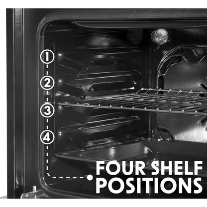 Baridi DH124 60cm Built-In Five Function Fan Assisted Oven 55L Capacity Black Baridi