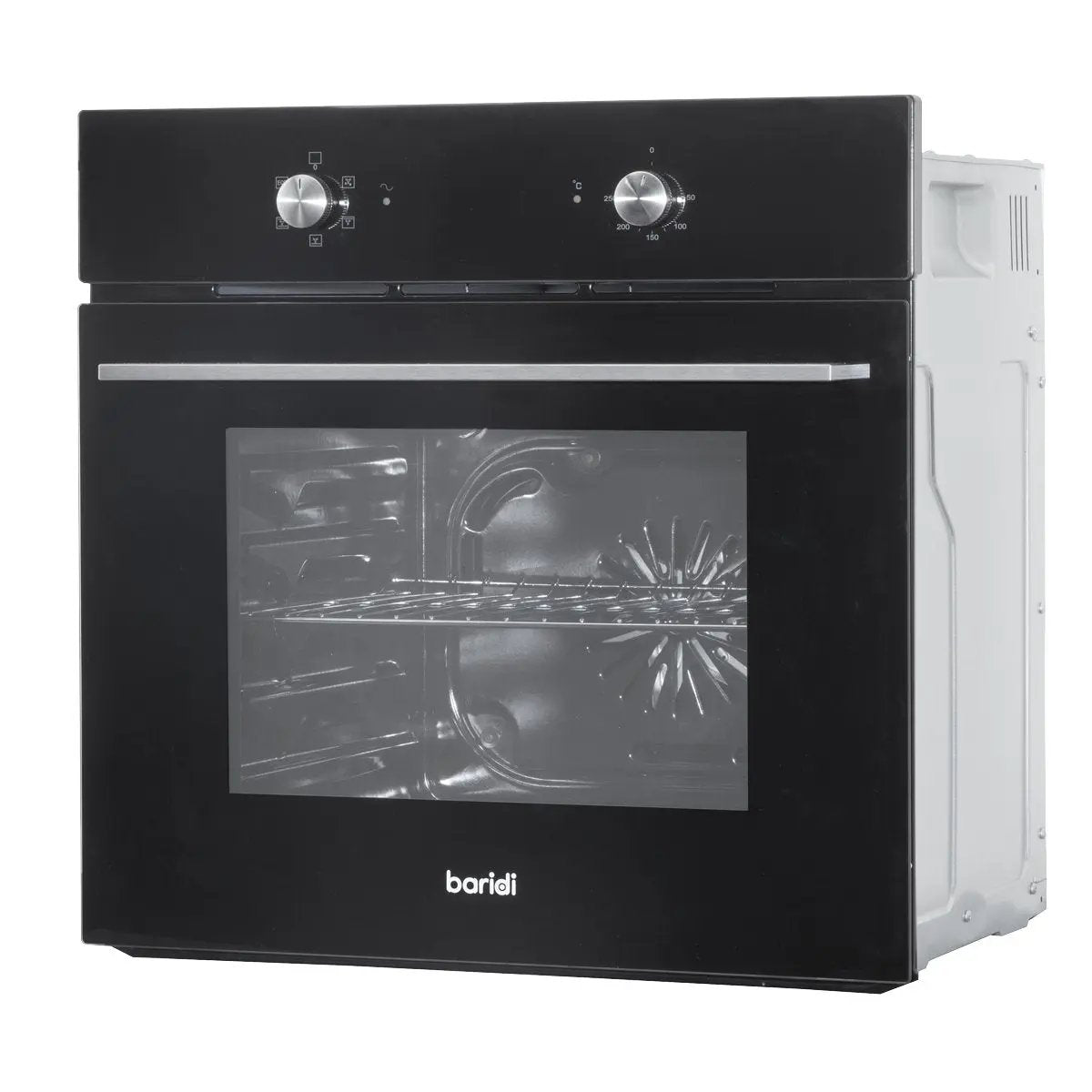 Baridi DH124 60cm Built-In Five Function Fan Assisted Oven 55L Capacity Black Baridi