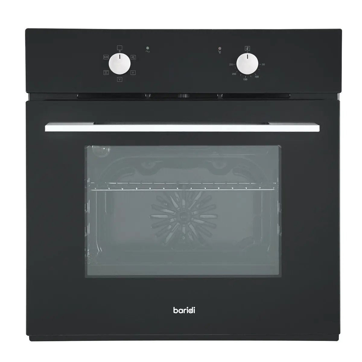 Baridi DH124 60cm Built-In Five Function Fan Assisted Oven 55L Capacity Black Baridi