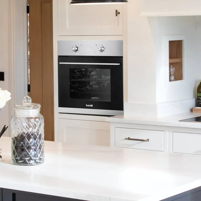 Baridi DH125 60cm Built-In Five Function Fan Assisted Oven 55L Capacity Stainless Steel Baridi