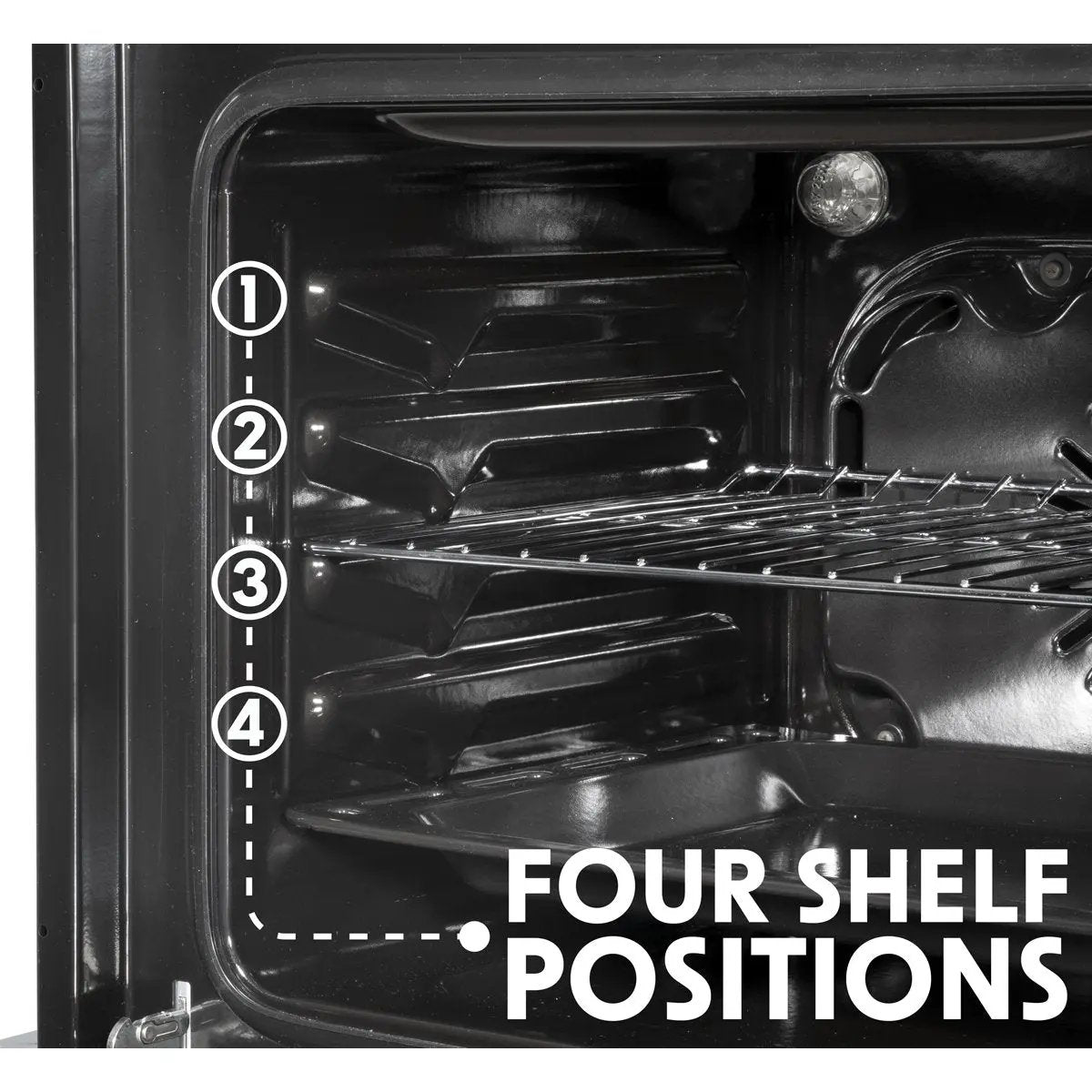 Baridi DH125 60cm Built-In Five Function Fan Assisted Oven 55L Capacity Stainless Steel Baridi