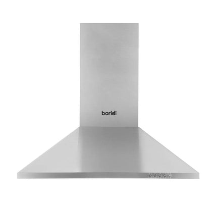 Baridi DH126 60cm Chimney Style Cooker Hood with Carbon Filters Stainless Steel Baridi