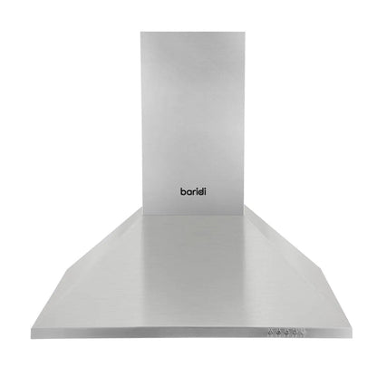 Baridi DH126 60cm Chimney Style Cooker Hood with Carbon Filters Stainless Steel Baridi
