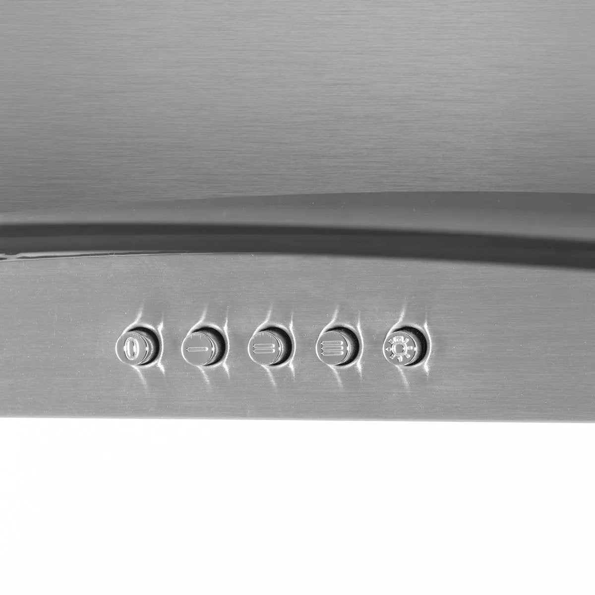 Baridi DH128 60cm Curved Glass Cooker Hood with Carbon Filters LED Lights Stainless Steel Baridi