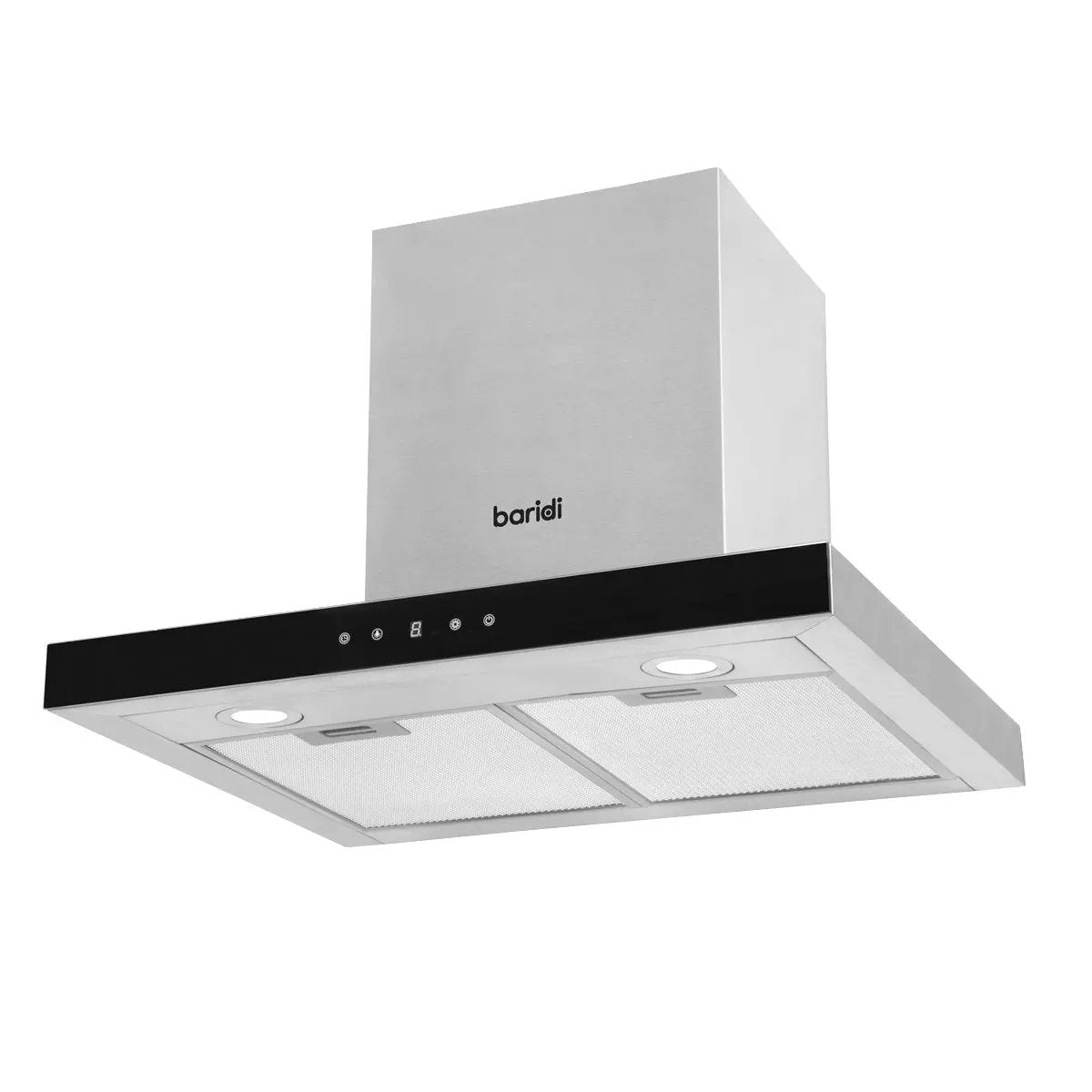 Baridi DH130 60cm T-Shape Chimney Cooker Hood with Carbon Filters Stainless Steel Baridi