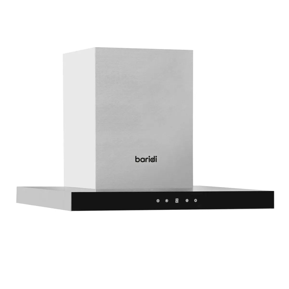 Baridi DH130 60cm T-Shape Chimney Cooker Hood with Carbon Filters Stainless Steel Baridi