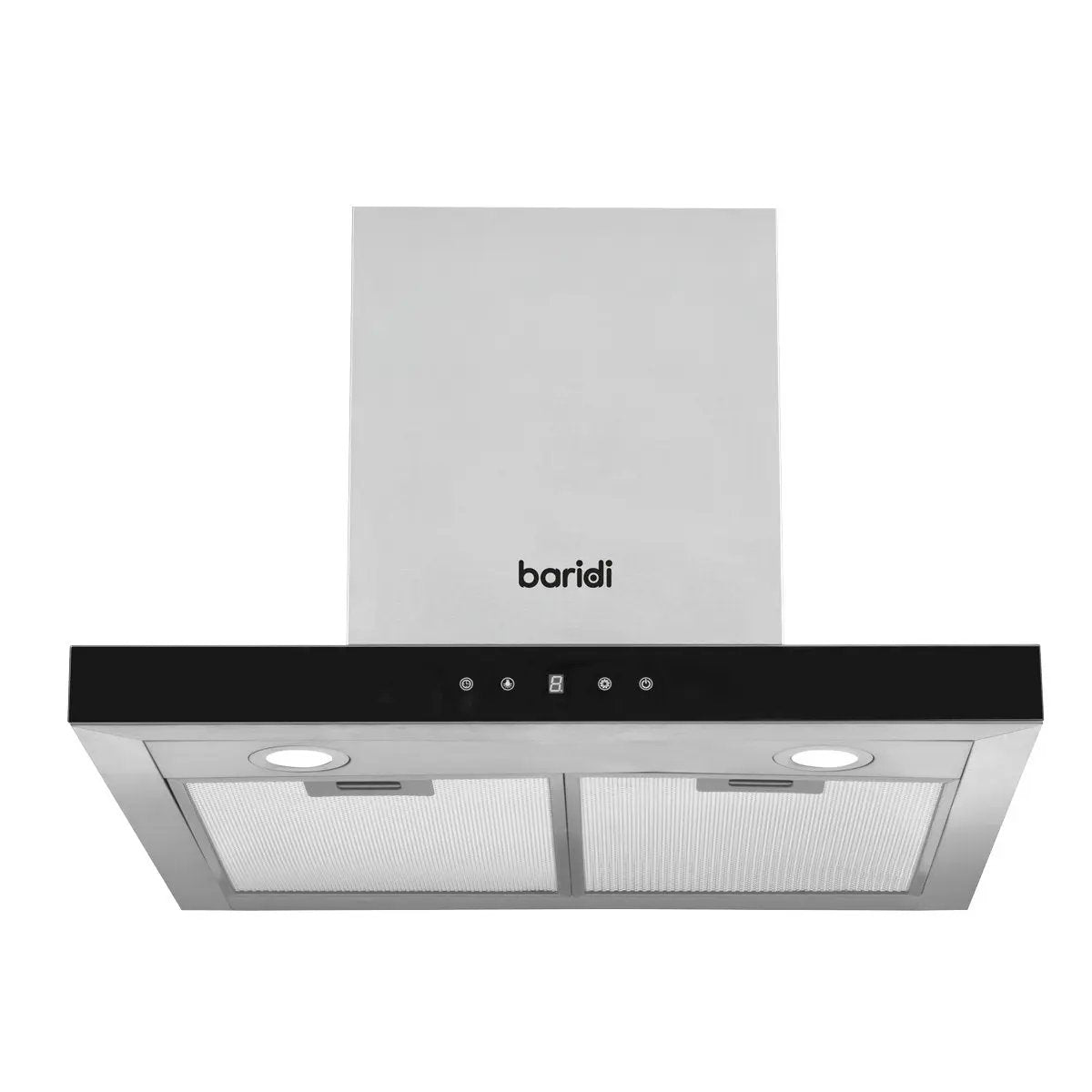 Baridi DH130 60cm T-Shape Chimney Cooker Hood with Carbon Filters Stainless Steel Baridi