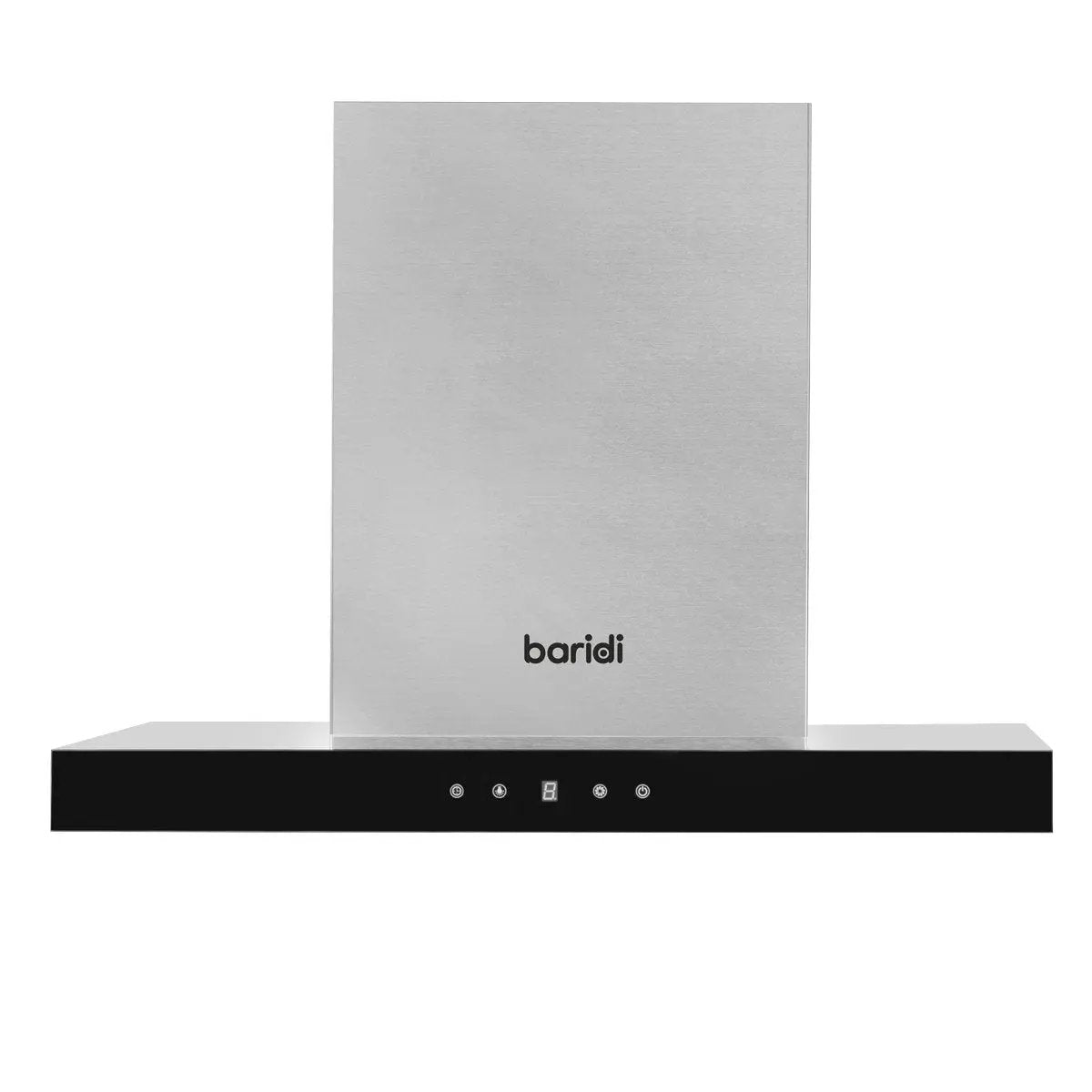 Baridi DH130 60cm T-Shape Chimney Cooker Hood with Carbon Filters Stainless Steel Baridi
