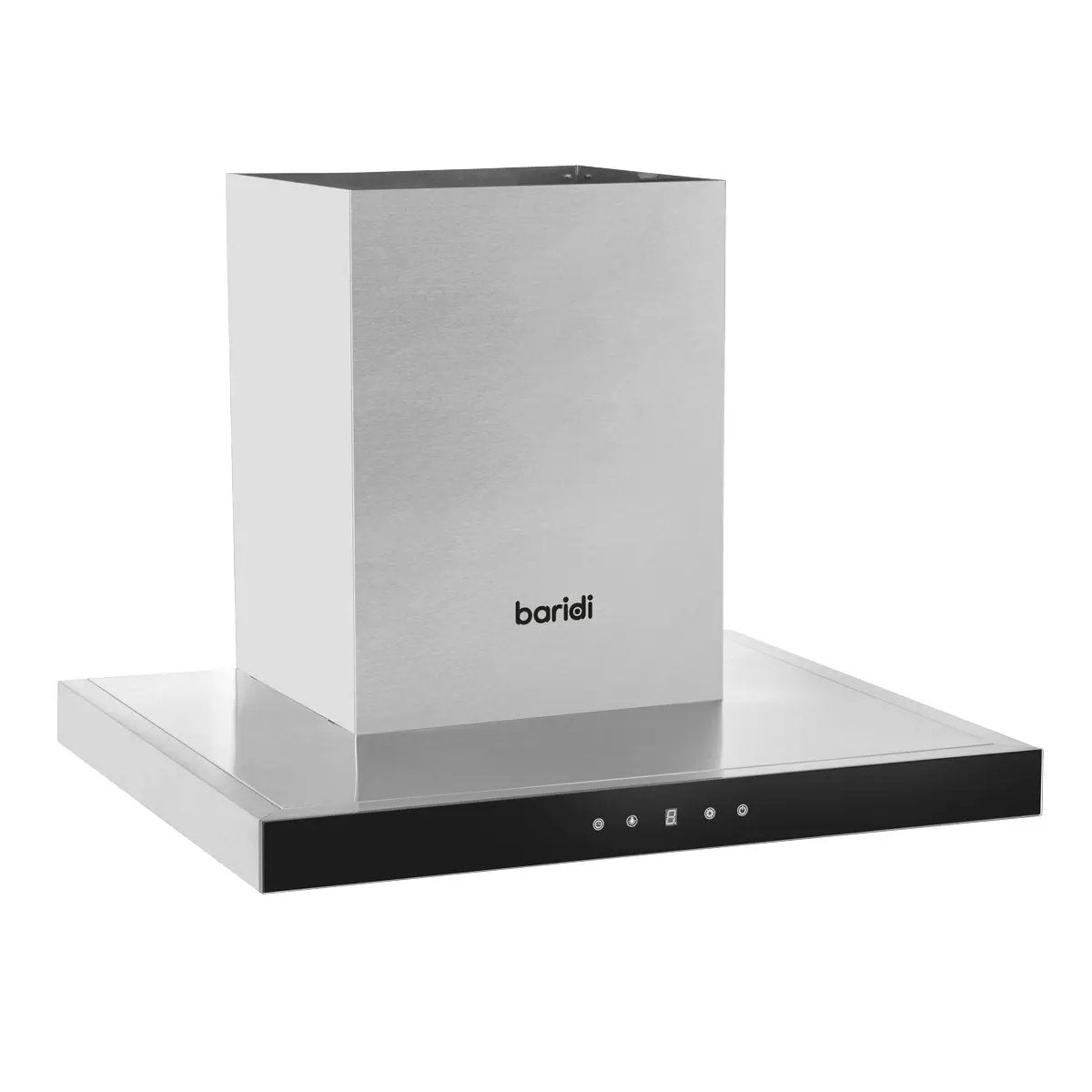 Baridi DH130 60cm T-Shape Chimney Cooker Hood with Carbon Filters Stainless Steel Baridi
