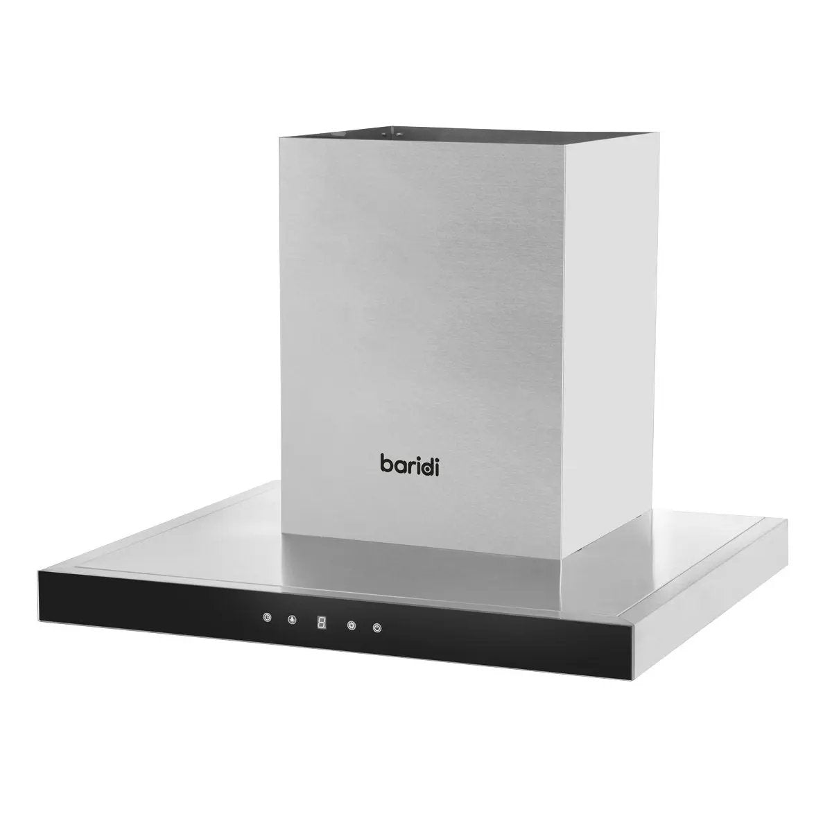 Baridi DH130 60cm T-Shape Chimney Cooker Hood with Carbon Filters Stainless Steel Baridi