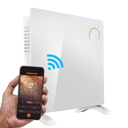 Baridi DH136 Electric Glass Panel Heater 1000W Wi-Fi Enabled White - DH136 Baridi