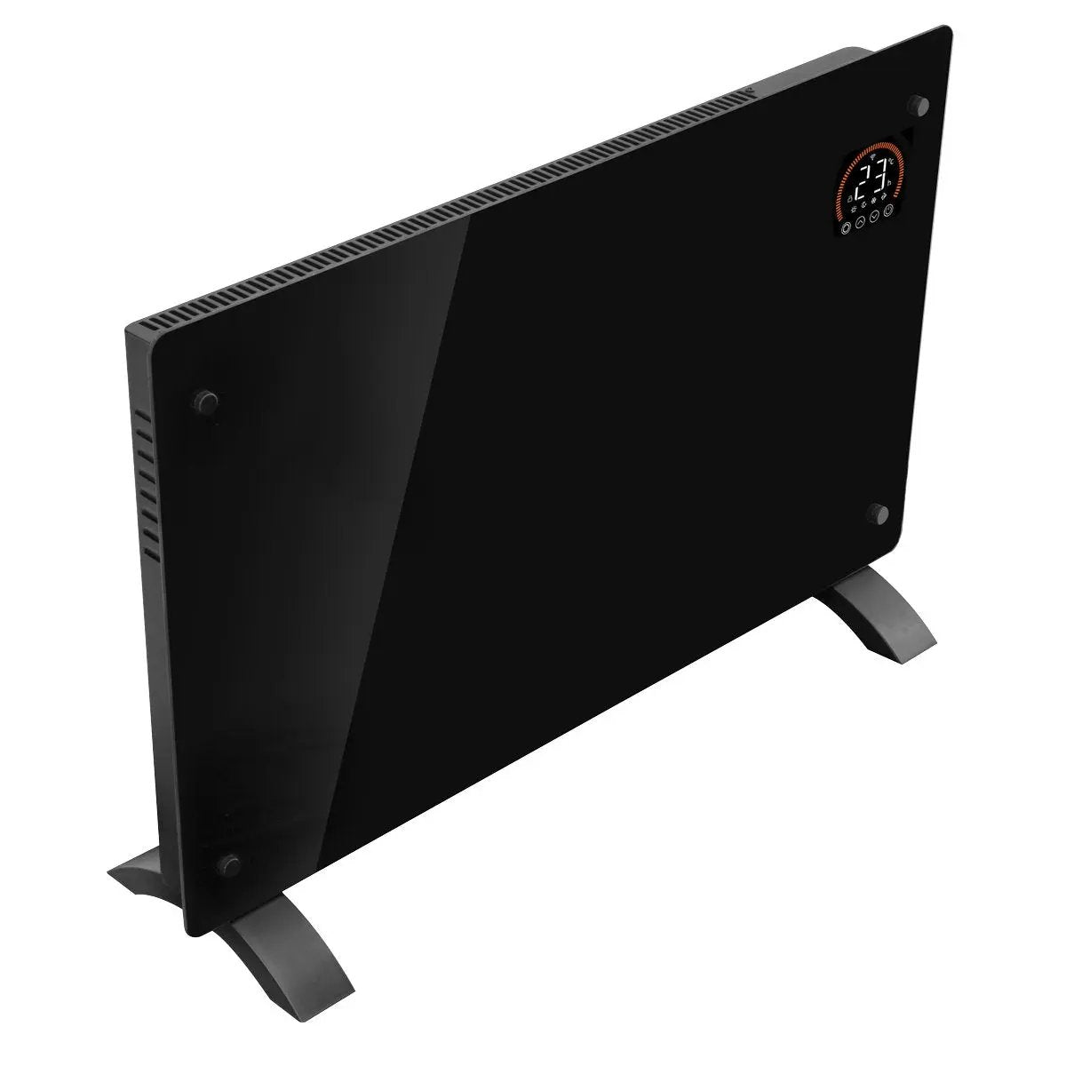 Baridi DH139 Electric Glass Panel Heater 2000W Thermostat Controlled Radiator with 24Hr 7 Day Timer Wi-Fi Enabled Remote Control Black Baridi