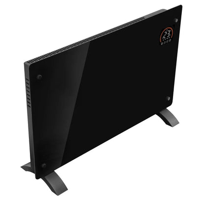 Baridi DH139 Electric Glass Panel Heater 2000W Thermostat Controlled Radiator with 24Hr 7 Day Timer Wi-Fi Enabled Remote Control Black Baridi