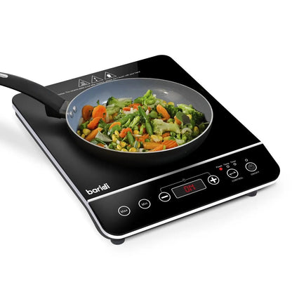Baridi DH145 Induction Hob: Single Zone with 13A Plug 10 Power Settings 200W-2000W Touch Controls 3-Hour Timer Function Child Lock Black Baridi