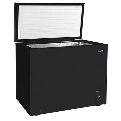 Baridi DH151 Freestanding Chest Freezer 199L Capacity Garages and Outbuilding Safe -12 to -24°C Adjustable Thermostat with Refrigeration Mode Black Baridi