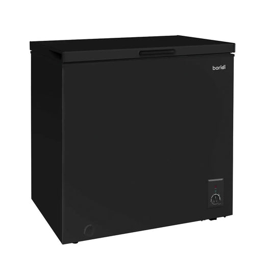 Baridi DH152 Freestanding Chest Freezer 142L Capacity Garages and Outbuilding Safe -12 to -24°C Adjustable Thermostat with Refrigeration Mode Black Baridi