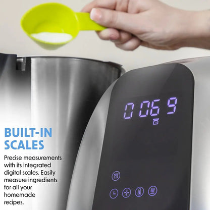 Baridi DH163 All-in-One Thermo-Cooker 18 Preset Functions App Guided Recipes Black Baridi