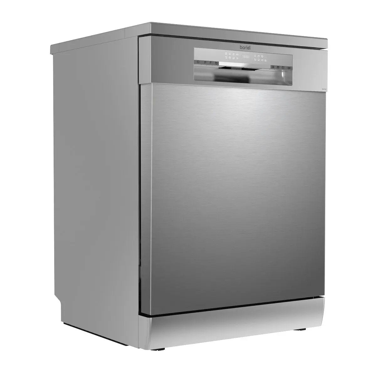 Baridi DH167 Freestanding Dishwasher Full Size Standard 60cm Wide with 14 Place Settings 8 Programs & 5 Functions LED Display Silver Baridi