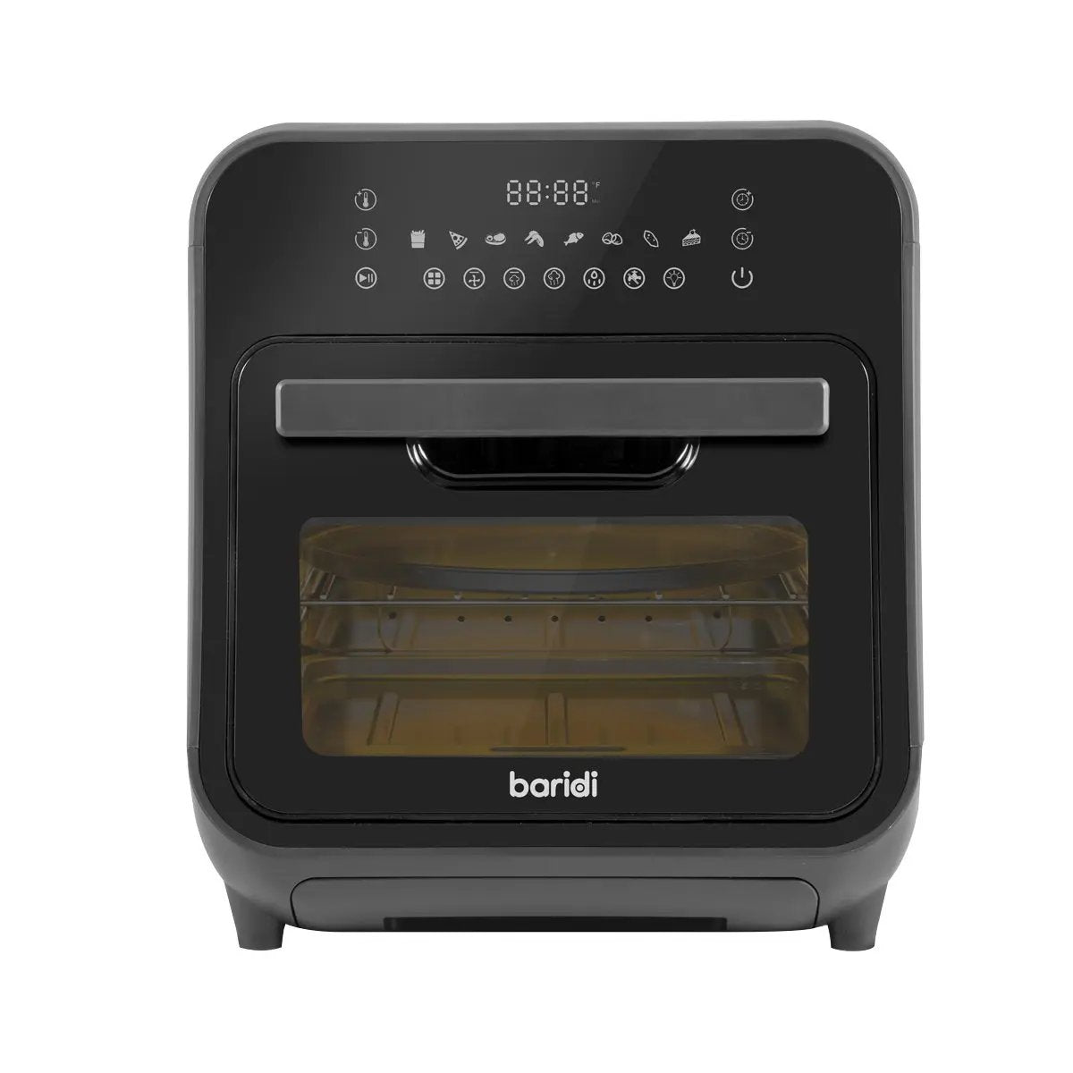 Baridi DH171 Steam Air Fryer Oven Self-Cleaning 8 Preset Programs 1635W 15L Black Baridi