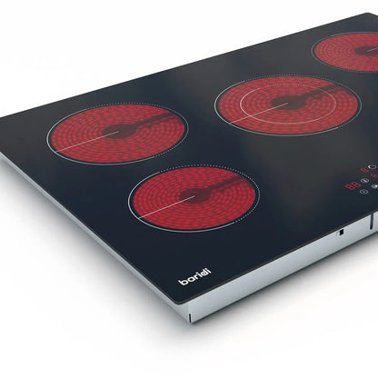 Baridi DH175 77cm Built-In Ceramic Hob with 5 Cooking Zones Black Glass 8200W with Slider Touch Controls Timer Baridi
