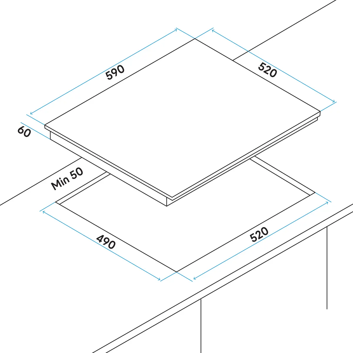 Baridi DH177 60cm Built-In Induction Hob with 4 Cooking Zones 2800W Boost Function 9 Power Levels Touch Control Timer supplied with 13A Plug Baridi
