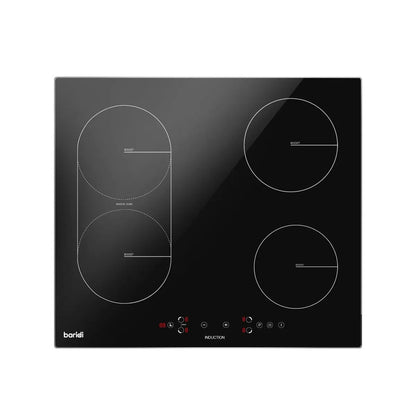 Baridi DH178 60cm Built-In Induction Hob with Bridge Zone 4 Cooking Zones 2800W Boost Function 9 Power Levels Touch Control & Timer Baridi