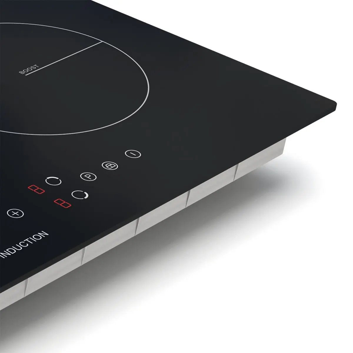 Baridi DH178 60cm Built-In Induction Hob with Bridge Zone 4 Cooking Zones 2800W Boost Function 9 Power Levels Touch Control & Timer Baridi