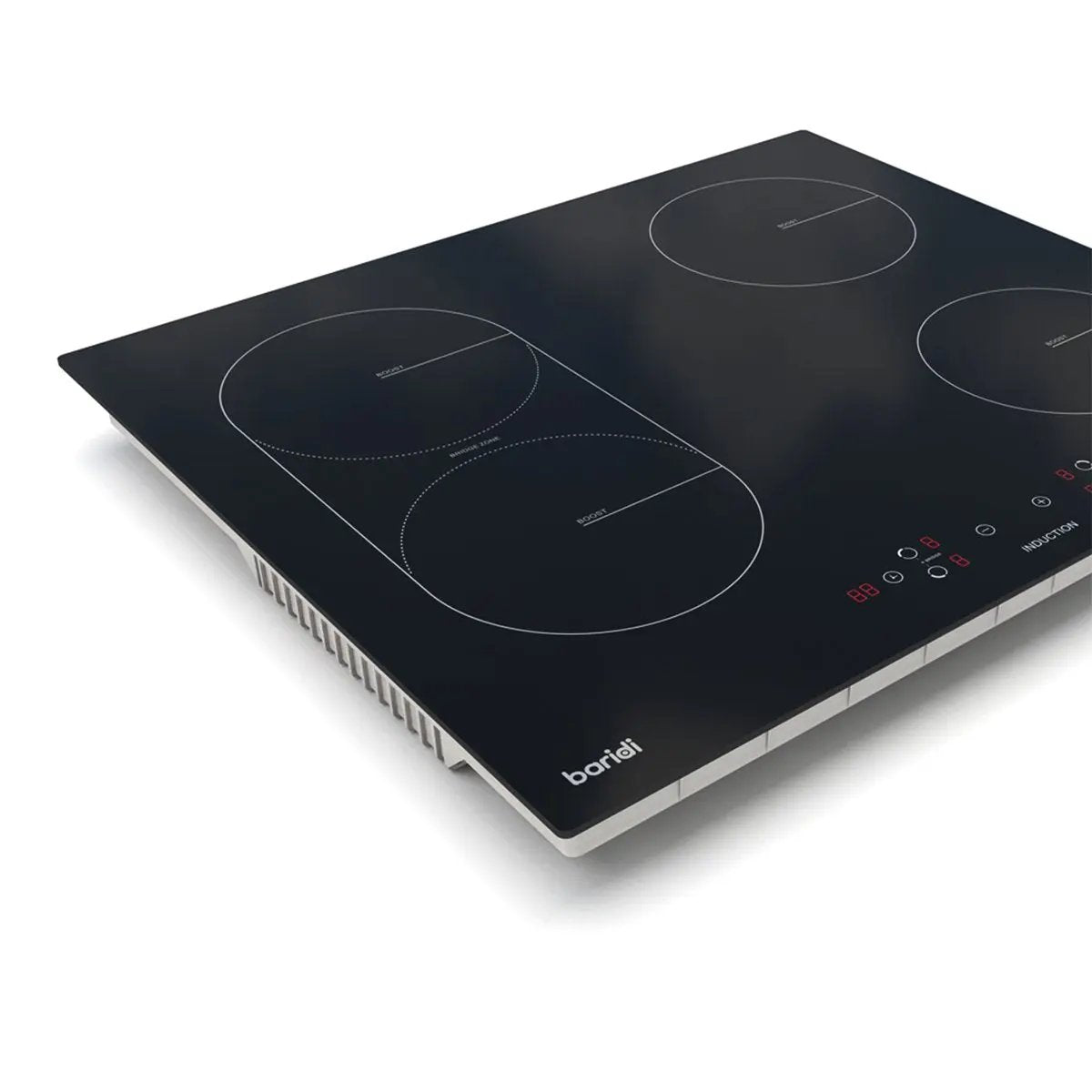 Baridi DH178 60cm Built-In Induction Hob with Bridge Zone 4 Cooking Zones 2800W Boost Function 9 Power Levels Touch Control & Timer Baridi