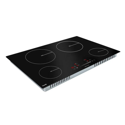 Baridi DH179 77cm Built-In Induction Hob with 4 Cooking Zones 7200W Boost Function 9 Power Levels Touch Control & Timer Hardwired Baridi