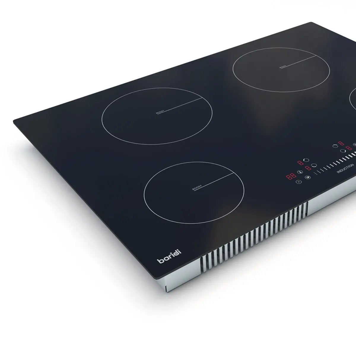 Baridi DH179 77cm Built-In Induction Hob with 4 Cooking Zones 7200W Boost Function 9 Power Levels Touch Control & Timer Hardwired Baridi