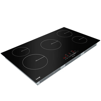 Baridi DH180 90cm Built-In Induction Hob with 5 Cooking Zones 9300W Boost Function 9 Power Levels Slider Touch Control Hardwired Baridi