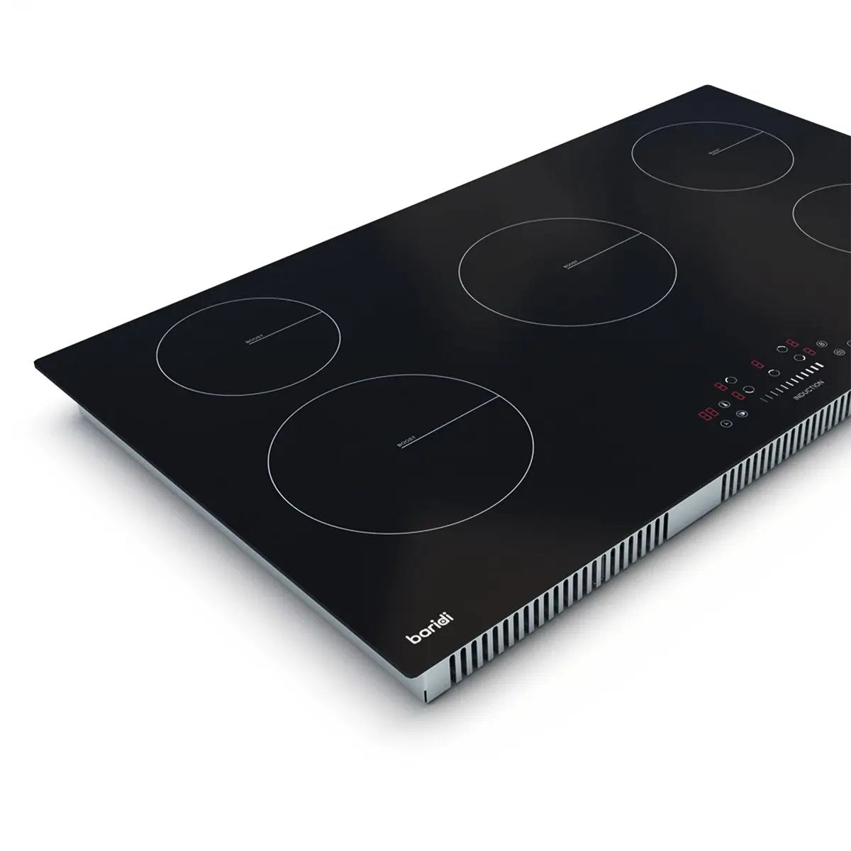 Baridi DH180 90cm Built-In Induction Hob with 5 Cooking Zones 9300W Boost Function 9 Power Levels Slider Touch Control Hardwired Baridi