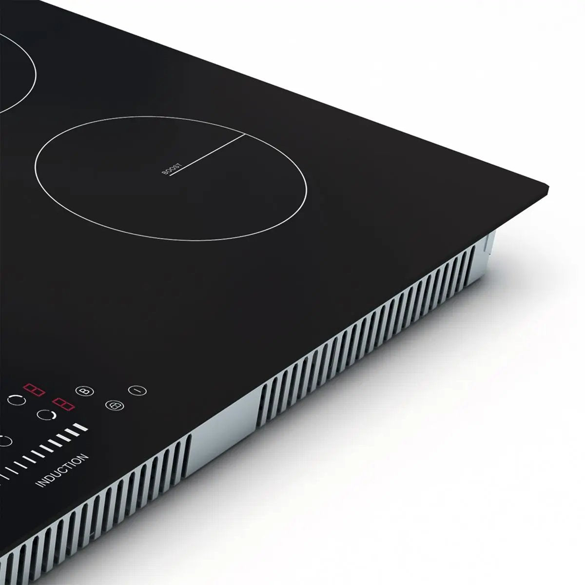 Baridi DH180 90cm Built-In Induction Hob with 5 Cooking Zones 9300W Boost Function 9 Power Levels Slider Touch Control Hardwired Baridi