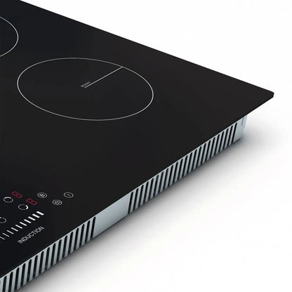 Baridi DH180 90cm Built-In Induction Hob with 5 Cooking Zones 9300W Boost Function 9 Power Levels Slider Touch Control Hardwired Baridi