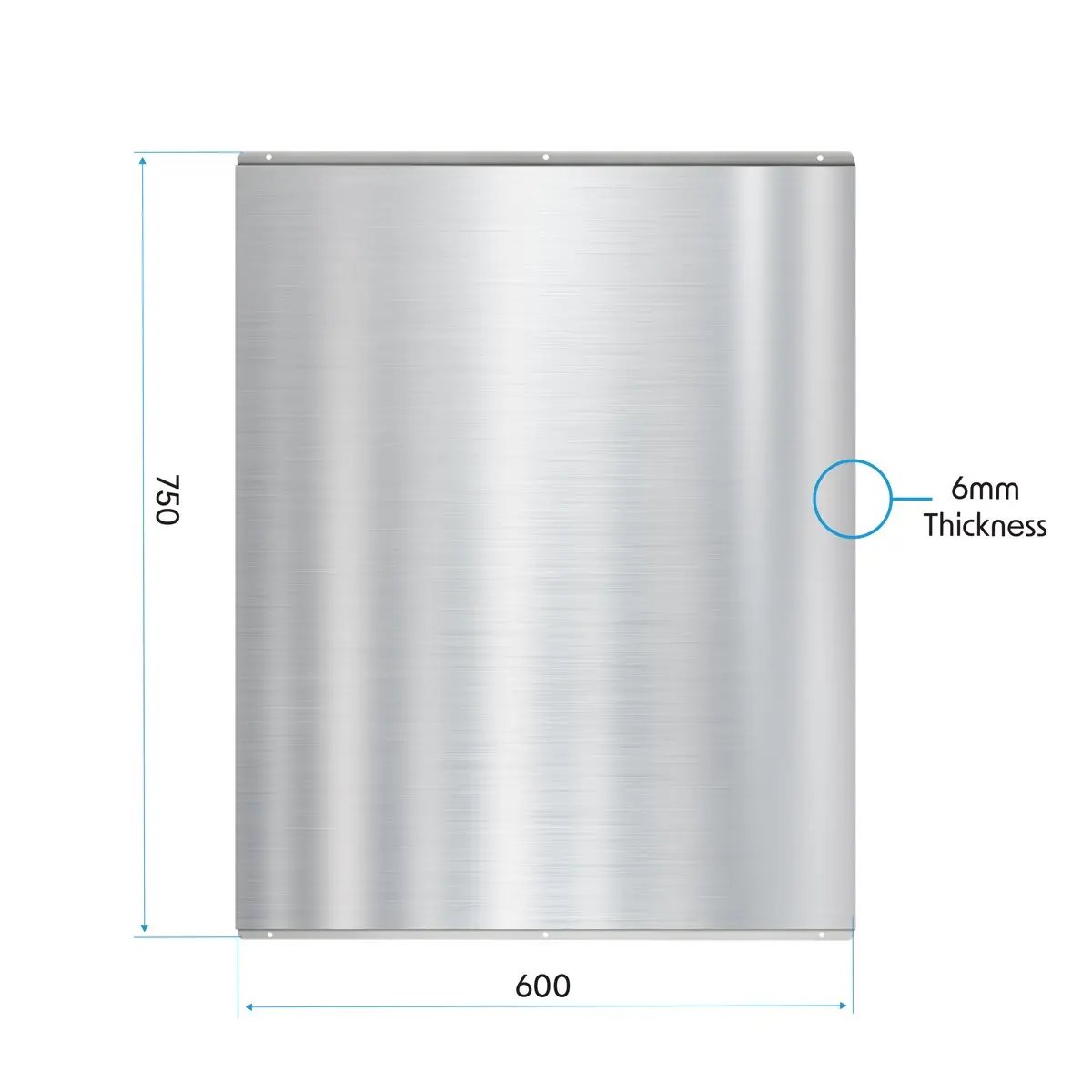 Baridi DH193 60cm Splashback for Cooker Hoods Extractor Fans Range Hoods Stainless Steel Baridi
