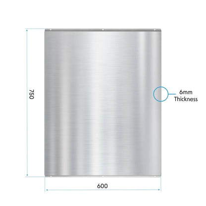 Baridi DH193 60cm Splashback for Cooker Hoods Extractor Fans Range Hoods Stainless Steel Baridi