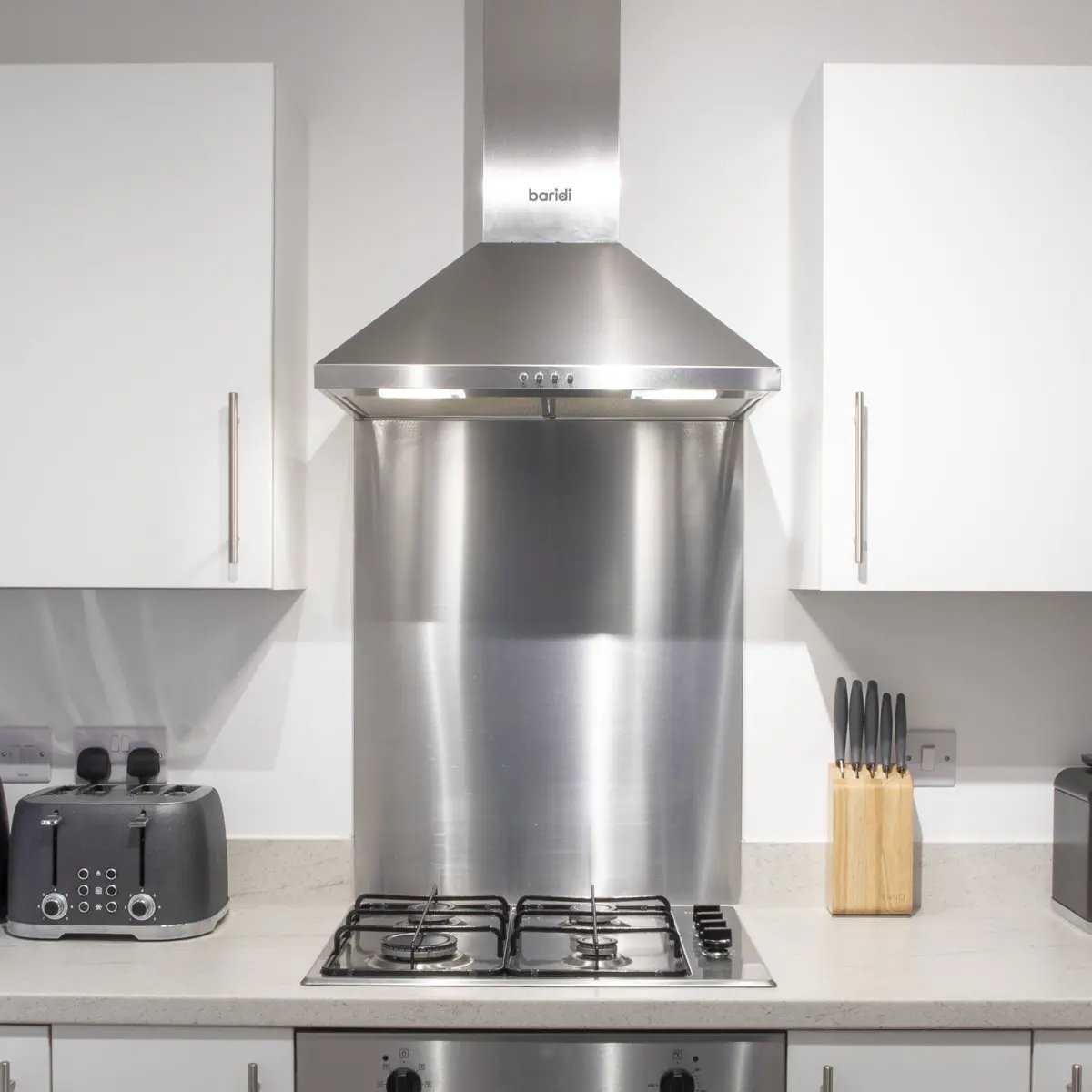 Baridi DH193 60cm Splashback for Cooker Hoods Extractor Fans Range Hoods Stainless Steel Baridi