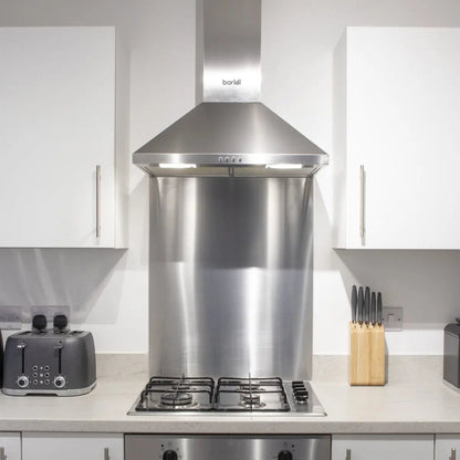 Baridi DH193 60cm Splashback for Cooker Hoods Extractor Fans Range Hoods Stainless Steel Baridi