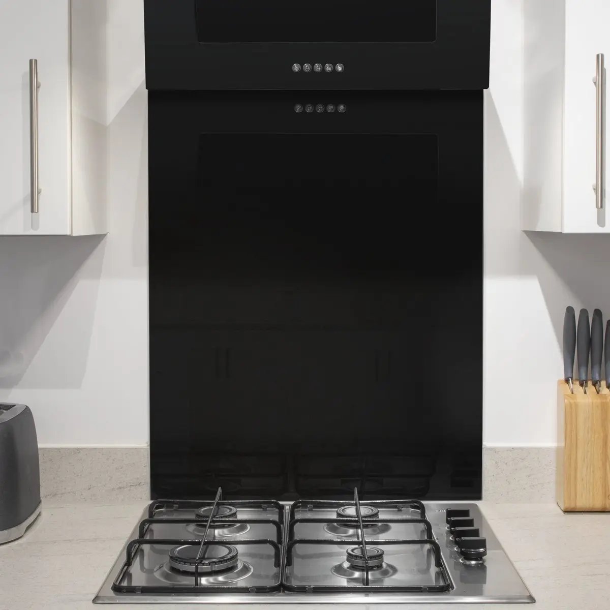 Baridi DH194 60cm Splashback for Cooker Hoods Extractor Fans Black Glass Baridi