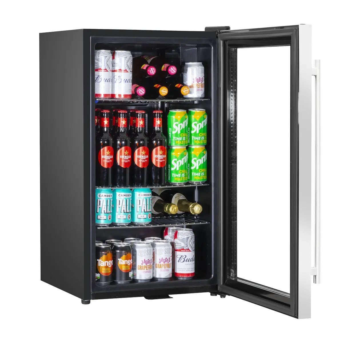 Baridi DH31 Under Counter Wine/Drink/Beverage Cooler/Fridge Built-In Thermostat Energy Class E 85 Litre - Stainless Steel Baridi