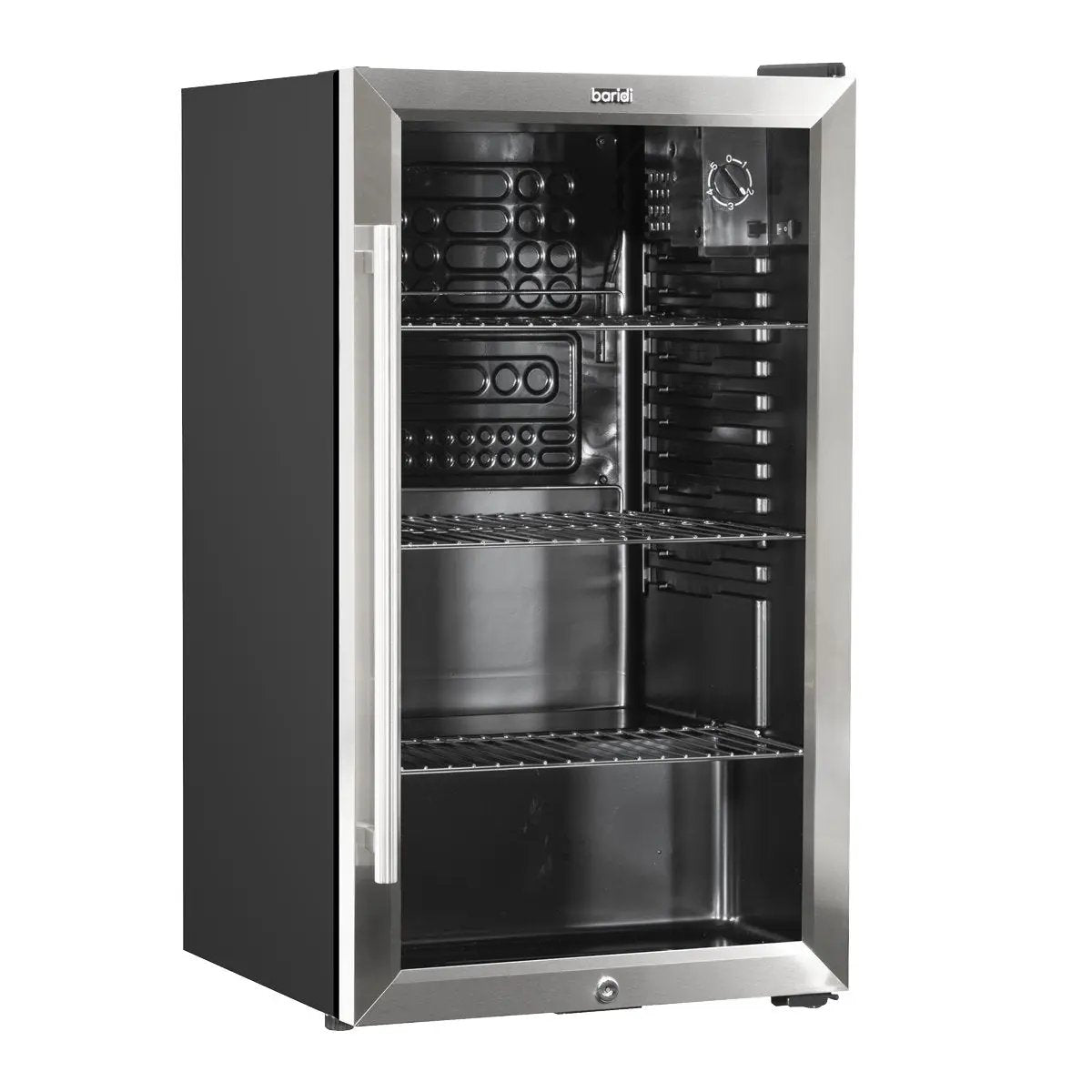 Baridi DH31 Under Counter Wine/Drink/Beverage Cooler/Fridge Built-In Thermostat Energy Class E 85 Litre - Stainless Steel Baridi