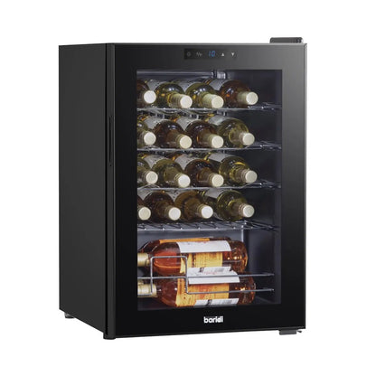 Baridi DH8 Wine Cooler/Fridge Digital Touchscreen Controls LED Light 20 Bottle - Black Baridi