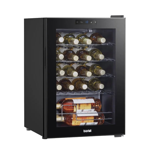 Baridi DH8 Wine Cooler/Fridge Digital Touchscreen Controls LED Light 20 Bottle - Black Baridi