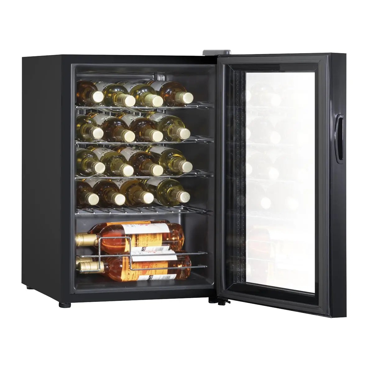 Baridi DH8 Wine Cooler/Fridge Digital Touchscreen Controls LED Light 20 Bottle - Black Baridi