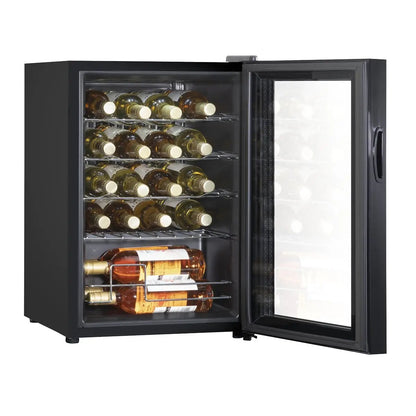 Baridi DH8 Wine Cooler/Fridge Digital Touchscreen Controls LED Light 20 Bottle - Black Baridi