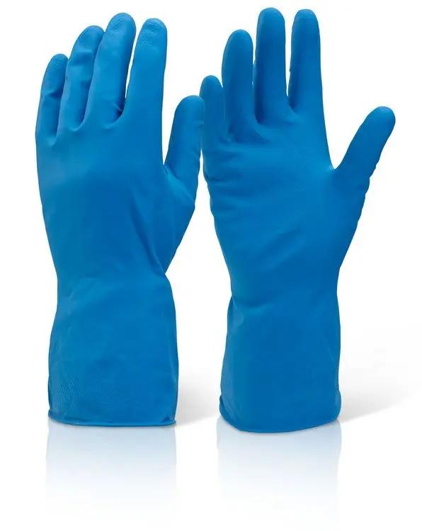 Beeswift Click 2000 Blue Household Rubber Latex Gloves Beeswift