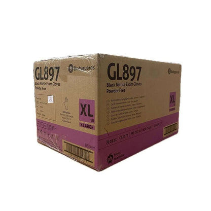 Bodyguards GL897 Black Nitrile Disposable Gloves – Box of 100 Bodyguards