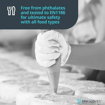 Box 100 Unigloves White Pearl Powder Free Disposable Gloves GP002 Unigloves