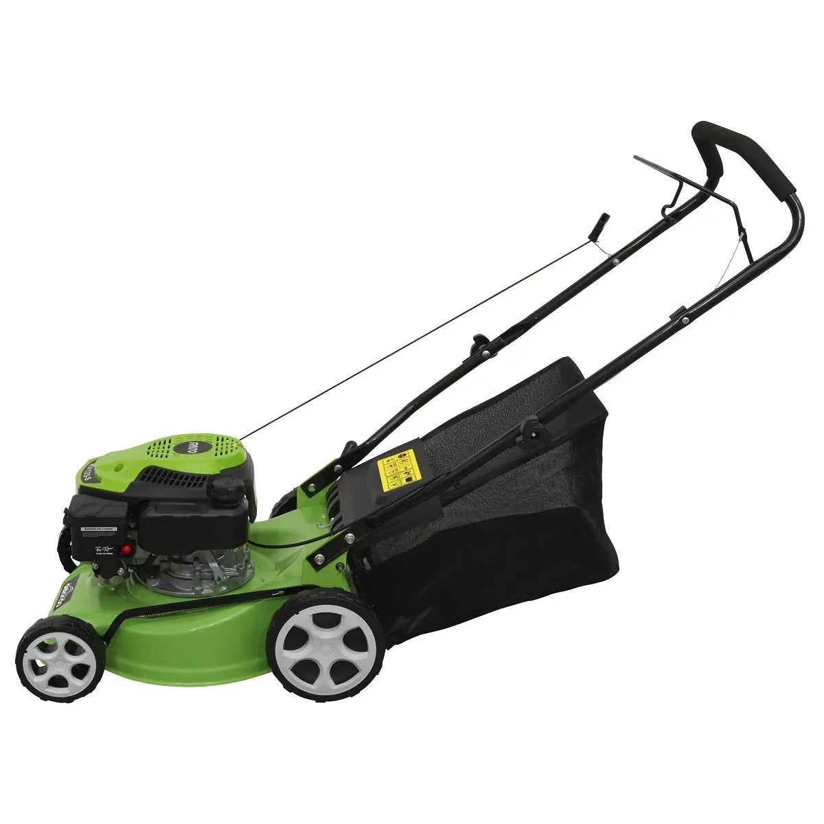 Dellonda DG100 Hand-Propelled Petrol Lawnmower Grass Cutter 132cc 16"/40cm 4-Stroke Dellonda